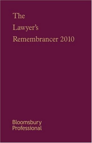 Lawyer's Remembrancer 2010