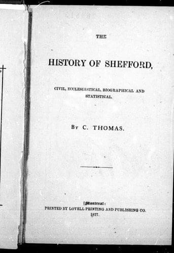 The history of Shefford, civil, ecclesiastical, biographical and statistical