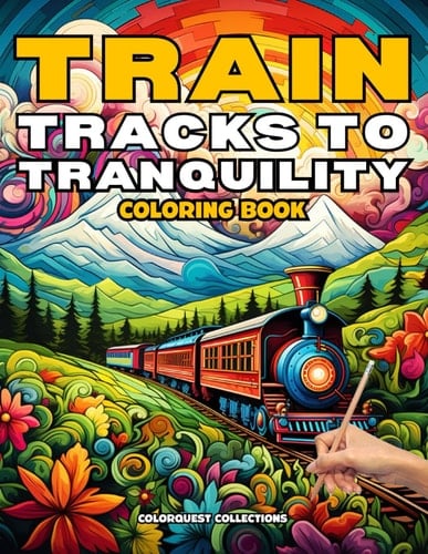 Train Tracks to Tranquility Coloring Book: Whimsical Trains to Color | Fuel Your Imagination (Tranquil Train Coloring Books)