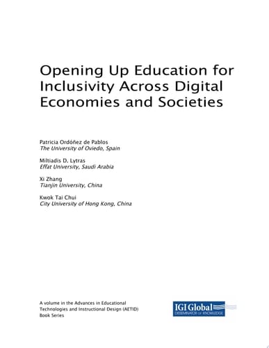 Opening Up Education for Inclusivity Across Digital Economies and Societies
