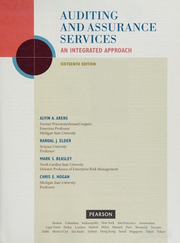 Auditing and Assurance Services Plus Myaccountinglab with Pearson Etext -- Access Card Package
