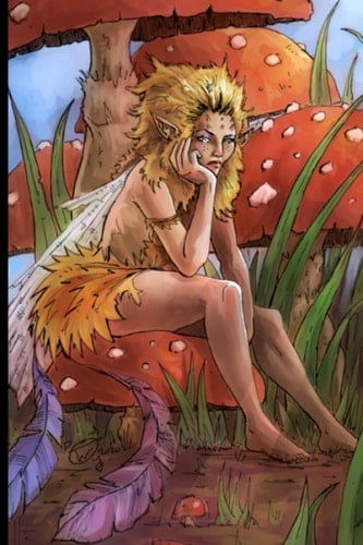 The Bored Fairy Notebook: Ruled Daily Writing Fantasy Art Paperback Journal Book