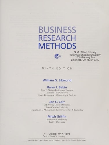 Business Research Methods