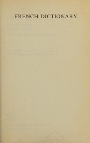 French Dictionary French-English, English-French