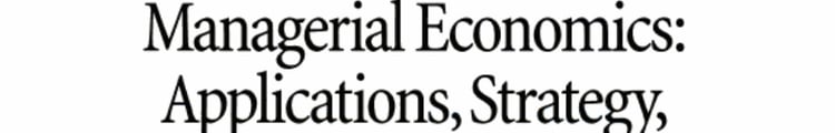 Managerial Economics