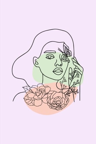 Face and Flowers Notebook: Face & Flowers Notebook | Journal |