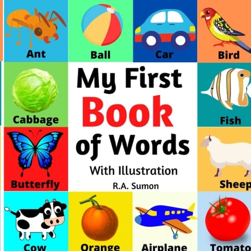 My First Book of Words With Illustration | First Word Book For Toddlers With Colorful Pictures | Beautiful Vibrant Word Learning Book For Kids