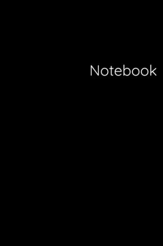 Notebook: Lined Paper and Black Cover
