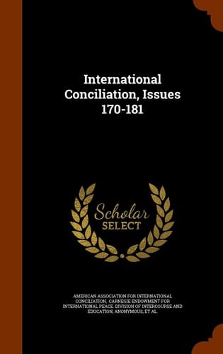 International Conciliation, Issues 170-181
