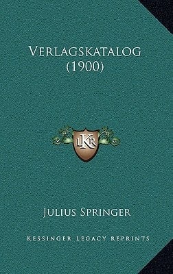 Verlagskatalog (1900) (German Edition)