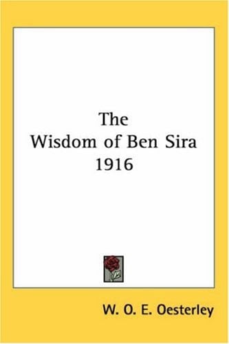 The Wisdom of Ben Sira 1916