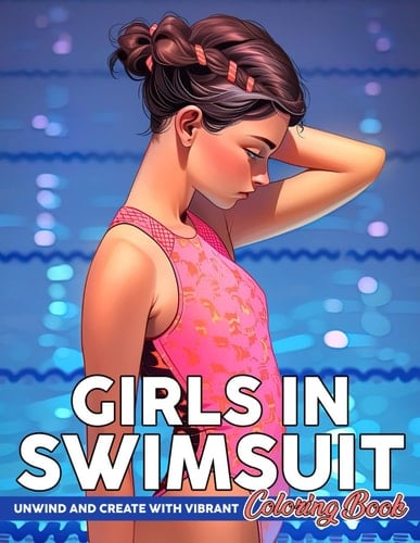 Girls In Swimsuit Coloring Book: Playful Naughty Women Coloring Pages With Erotic Illustrations For Adults Stress Relief, Relaxation, and Creativity