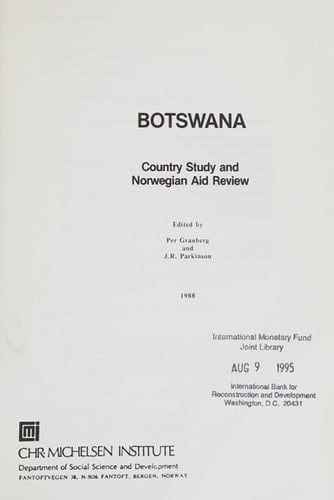 Norwegian Development Research Catalogue 1987