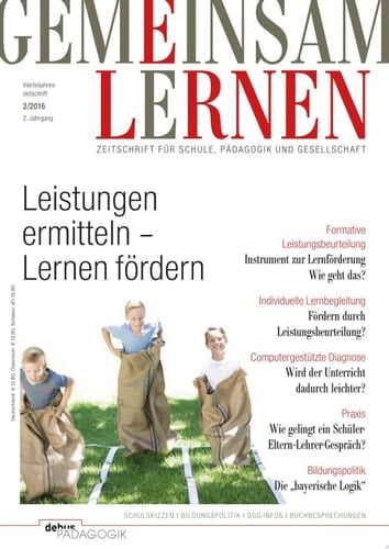Leistungen ermitteln - Lernen fördern Gemeinsam lernen 2/2016