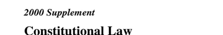 Constitutional Law 2000