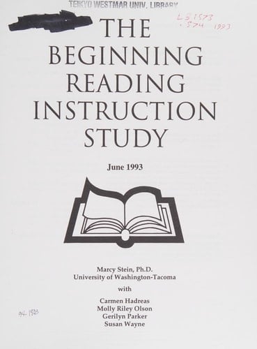 Beginning Reading Instruction Study