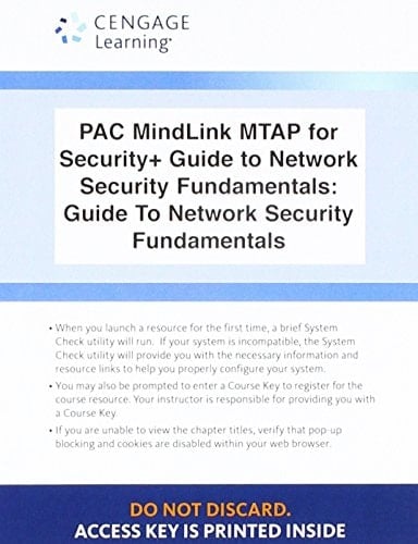 LMS Integrated for MindTap Computing, 2 terms (12 months) Printed Access Card for Ciampa's CompTIA Security+ Guide to Network Security Fundamentals, 5th