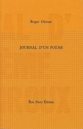 Journal d’un poème