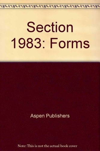 Section 1983 Forms, 2001 Cumulative Supplement