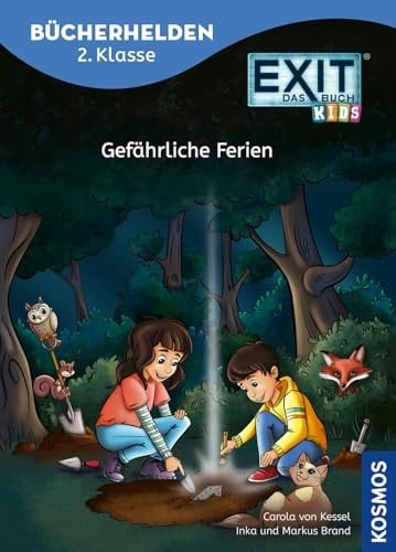 EXIT® - Das Buch Kids, Bücherhelden 2. Klasse, Gefährliche Ferien Gut lesen können - Kinderbuch für Erstleser ab 7 Jahren - Kniffliger Rätselspaß zur erfolgreichen Spiele-Reihe EXIT®