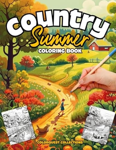 Country Summer Coloring Book A Serene Escape Into Nature's Beauty