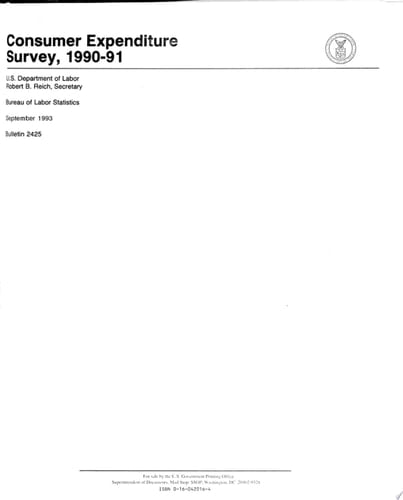 Consumer Expenditure Survey, 1990-91