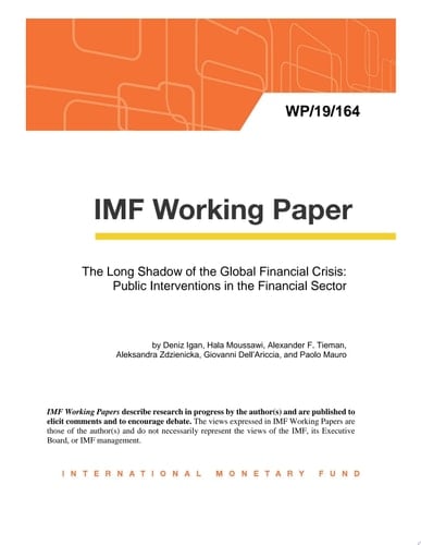 The Long Shadow of the Global Financial Crisis: Public Interventions in the Financial Sector