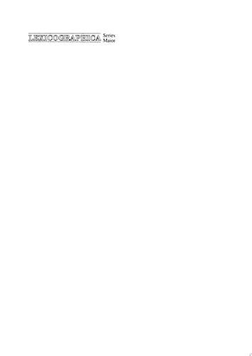 Symposium on Lexicography VI