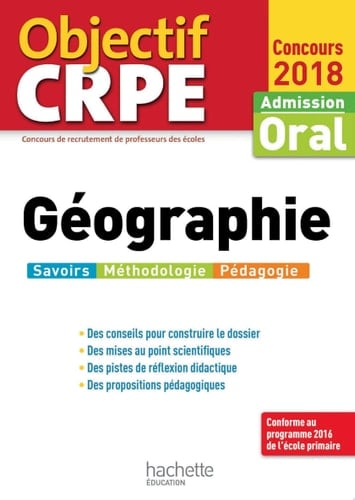 Objectif Crpe Géographie 2018