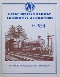 Great Western Railway Locomotive Allocations for 1934