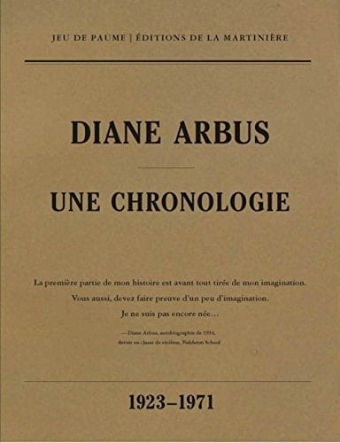 Diane Arbus une chronologie, 1923-1971