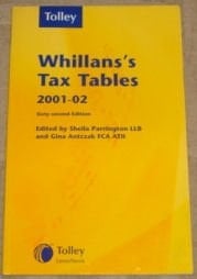 Whillans Tax Tables 2001-02