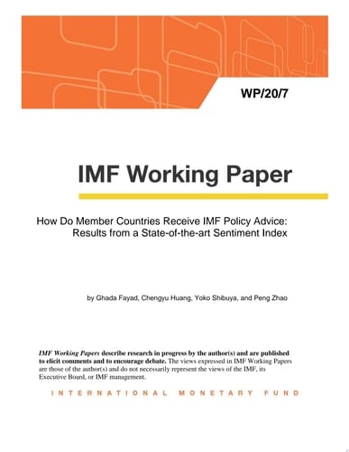 How Do Member Countries Receive IMF Policy Advice: Results from a State-of-the-art Sentiment Index