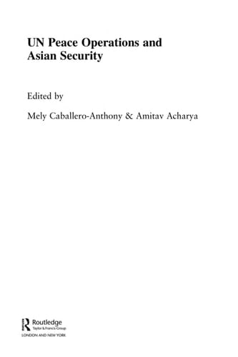 UN Peace Operations and Asian Security