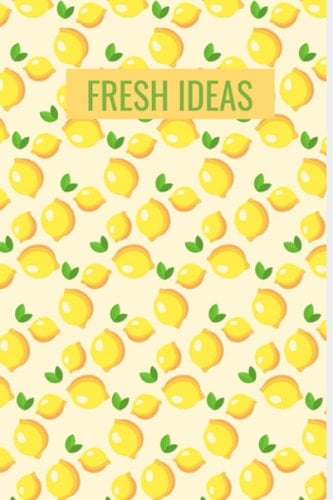 Fresh Ideas Lemon Print Blank Pages 6 x 9