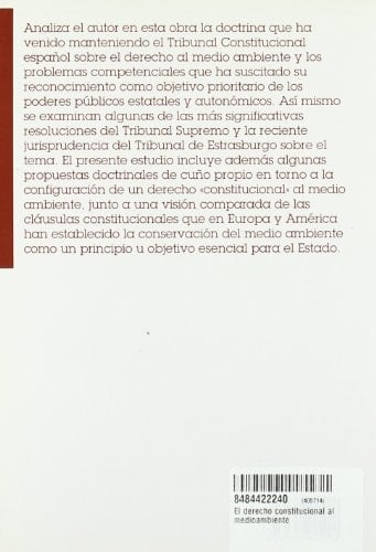 El derecho constitucional al medio ambiente dimensión jurisdiccional