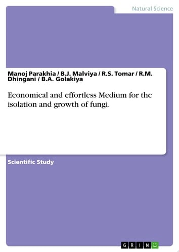 Economical and effortless Medium for the isolation and growth of fungi.