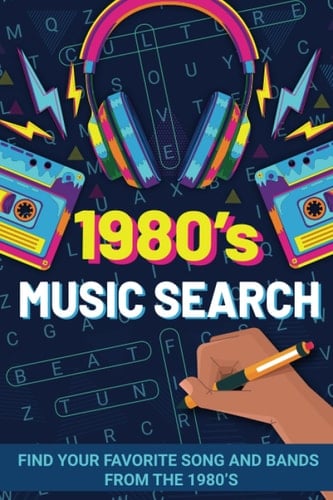 1980's Music Search: 1980's music word search puzzle book for adults of all ages. Kids will love this as well as it covers a wide range of music terms.