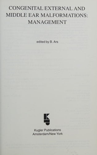 Congenital External and Middle Ear Malformations Management