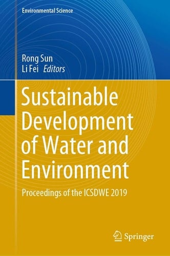Sustainable Development of Water and Environment Proceedings of the ICSDWE 2019
