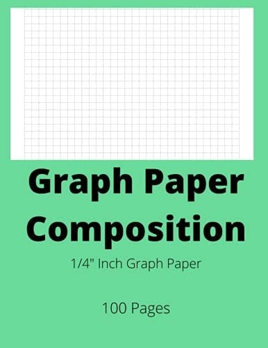 Graph Paper Composition Journal :1/4" Inch Graph Paper