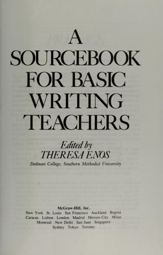 A Sourcebook for Basic Writing Teachers