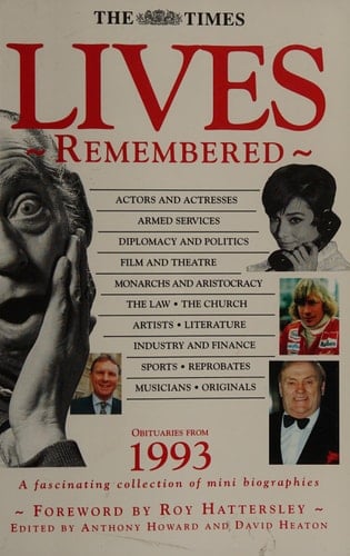 The Times Lives Remembered Obituaries 1993