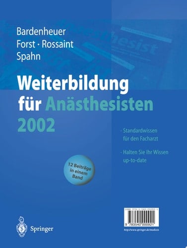 Weiterbildung für Anästhesisten 2002