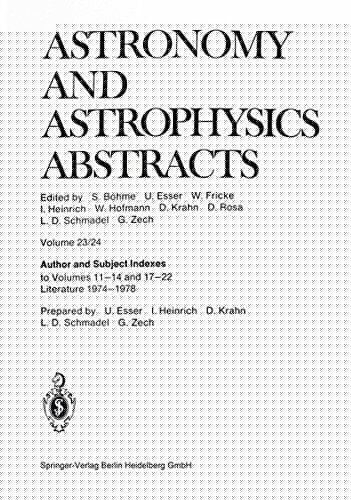 Author and Subject Indexes to Volumes 11–14 and 17–22 Literature 1974–1978
