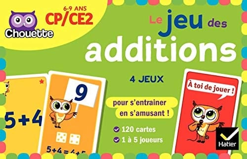 Le jeu des additions CP/CE2 4 jeux pour s'entraîner en s'amusant ! Avec 120 cartes