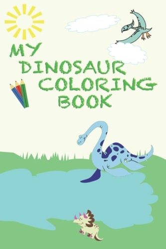 My dinosaur coloring book: small coloring book with swing-exercise | to increase the concentration | eye-hand coordination and the fine motor skills | ideal preparation for kindergarten and preschool