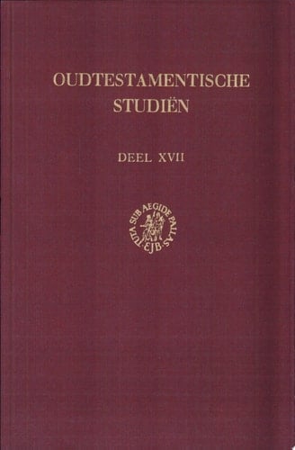 The Witness of Tradition Papers Read at the Joint British-Dutch Old Testament Conference Held at Woudschoten, 1970