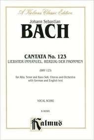 Cantata No. 123 -- Liebster Immanuel, Herzog Der Frommen Satb with Atb Soli (German, English Language Edition)