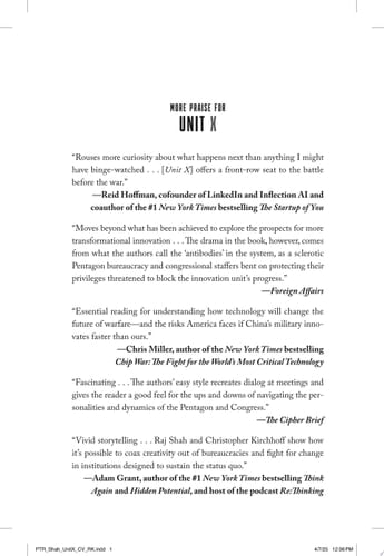 Unit X How the Pentagon and Silicon Valley Are Transforming the Future of War